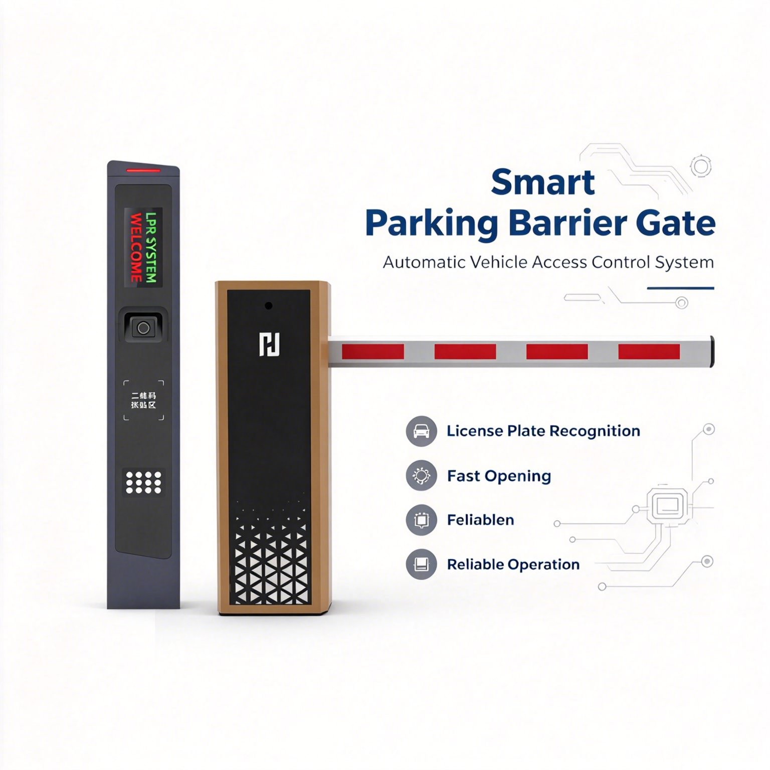 Automatic barrier for a site entrance