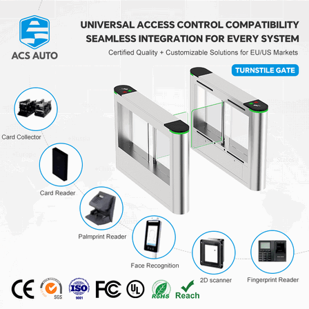 Высокозащищённый распашной турникет с бесщёточным двигателем и RFID