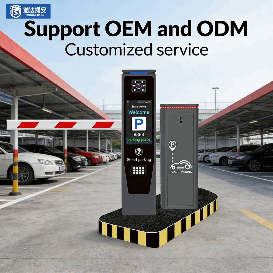 articulated-folding-arm-boom-barrier-underground-basement-rfid