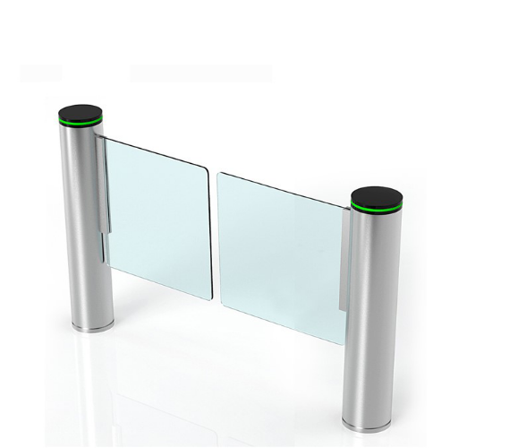 Automatic Dual-Post Induction Sensor Swing Barrier Gate for Retail Entrance Management - Smart Supermarket Access Control System
