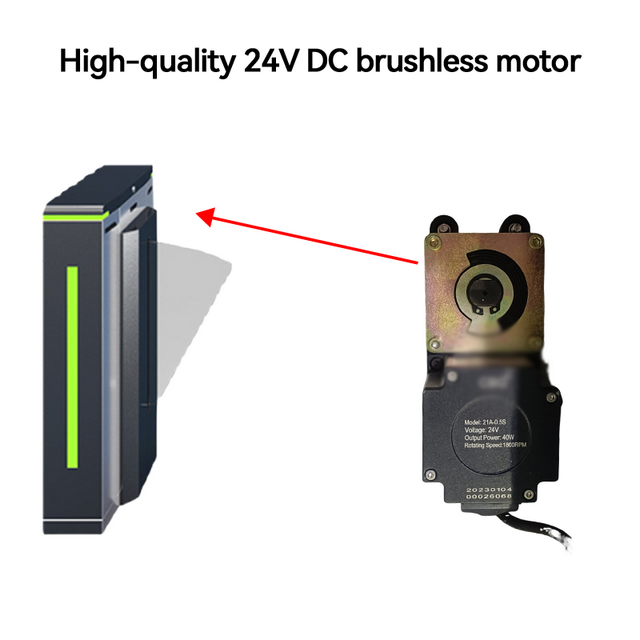 Automatic Optical Flap Barrier Gate - Motorized Touchless Access Control System with IC Card Reader for Secure Entry
