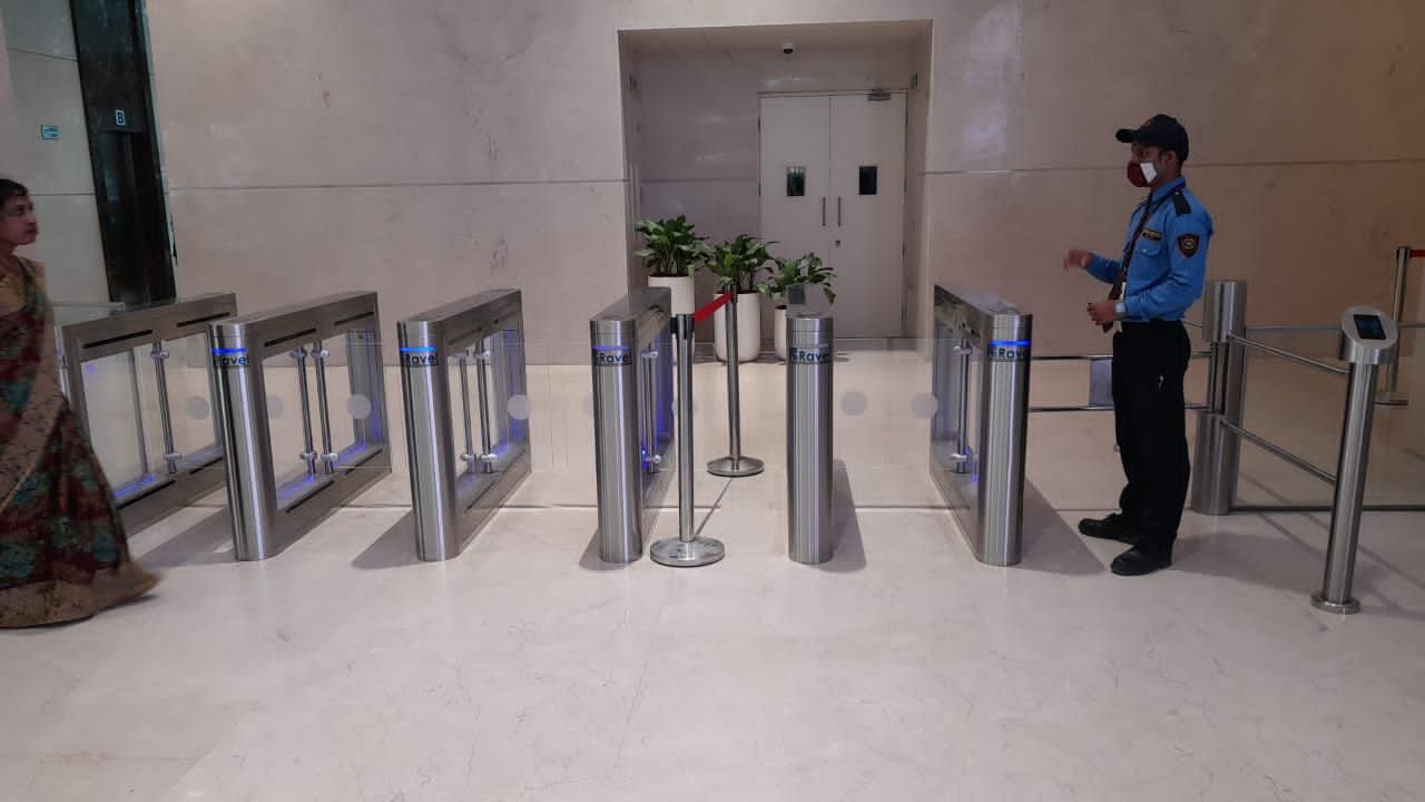 automatic-swing-barrier-gate-corporate-access-control