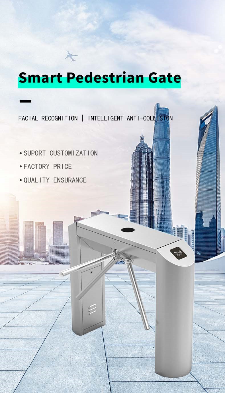 Digital Ticket Validation Automatic Tripod Turnstile Gate with Biometric Face Recognition for Stadiums and Arenas – Professional Access Control System