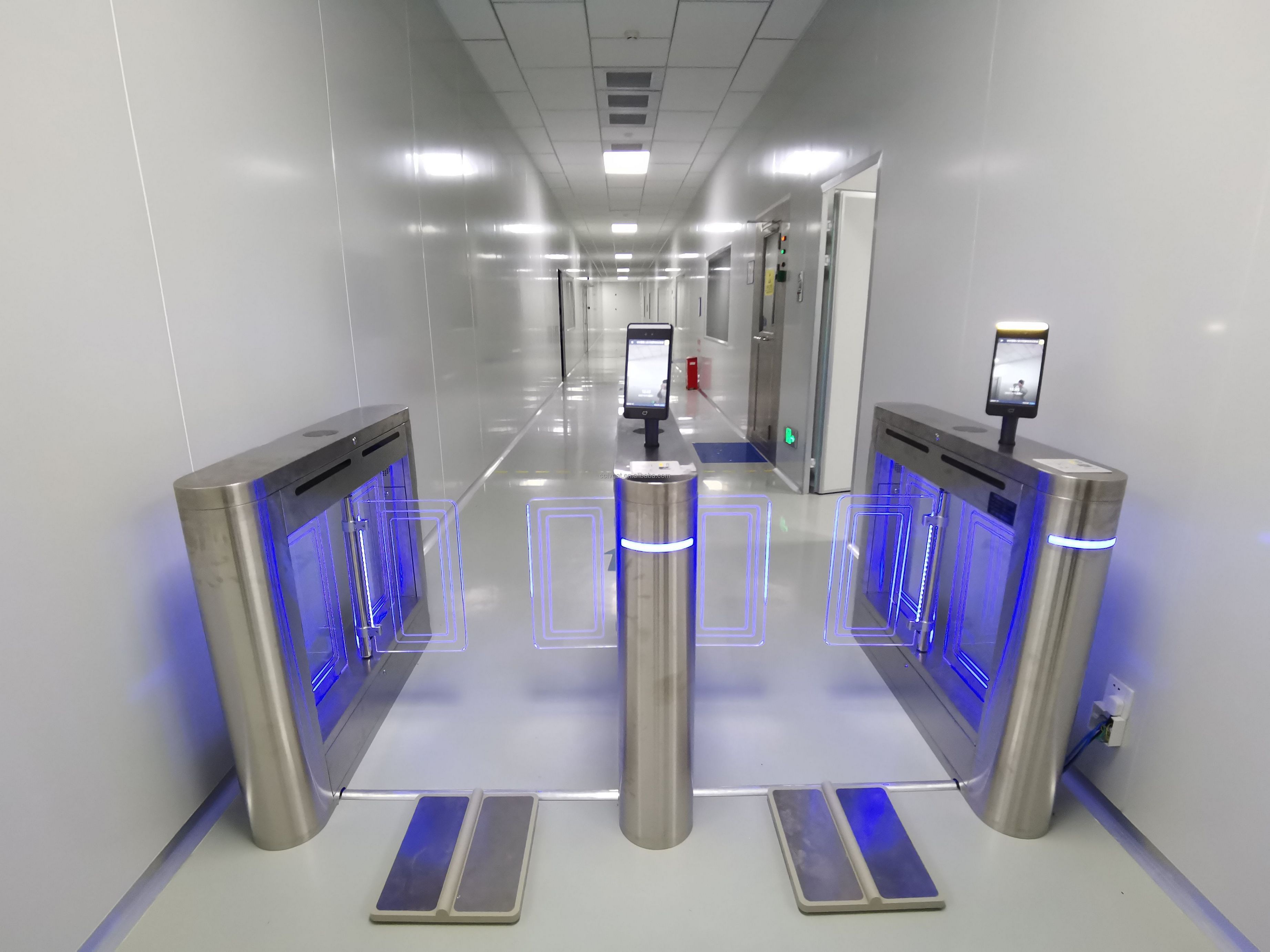 Electronic Smart Swing Barrier Turnstile Gate with Integrated Face Recognition and Smart Card Access Control System – High-Security Digital Entrance Solutions