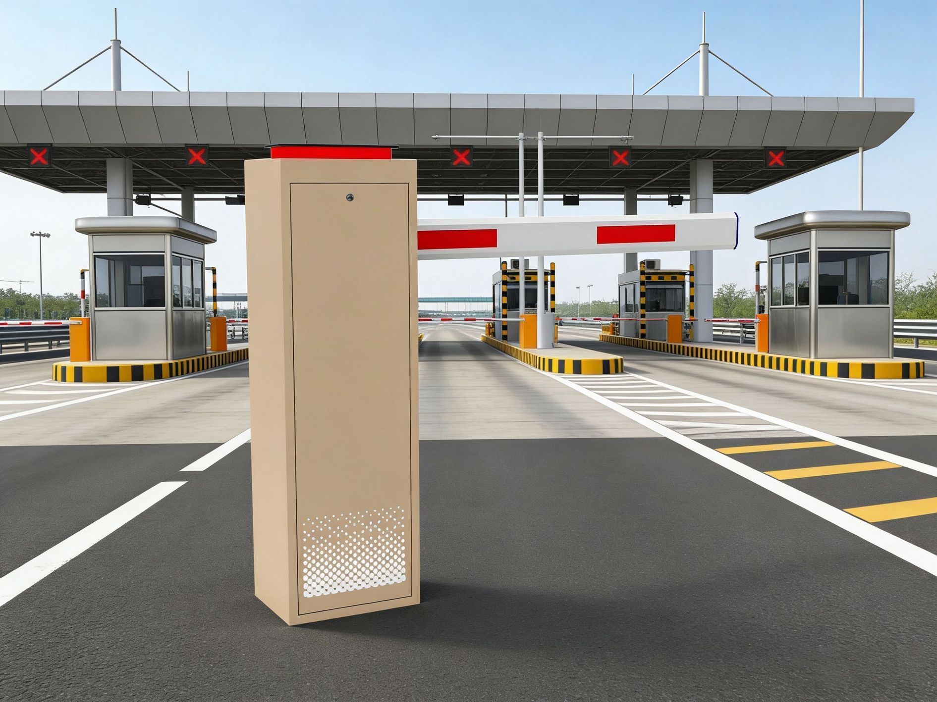 Heavy-Duty All-Metal IC Card Access Automatic Boom Barrier Gate – Waterproof Commercial Security Gate for Business Districts
