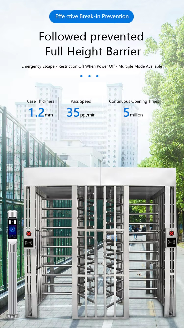 heavy-duty-outdoor-full-height-automatic-turnstile-rfid-access-control