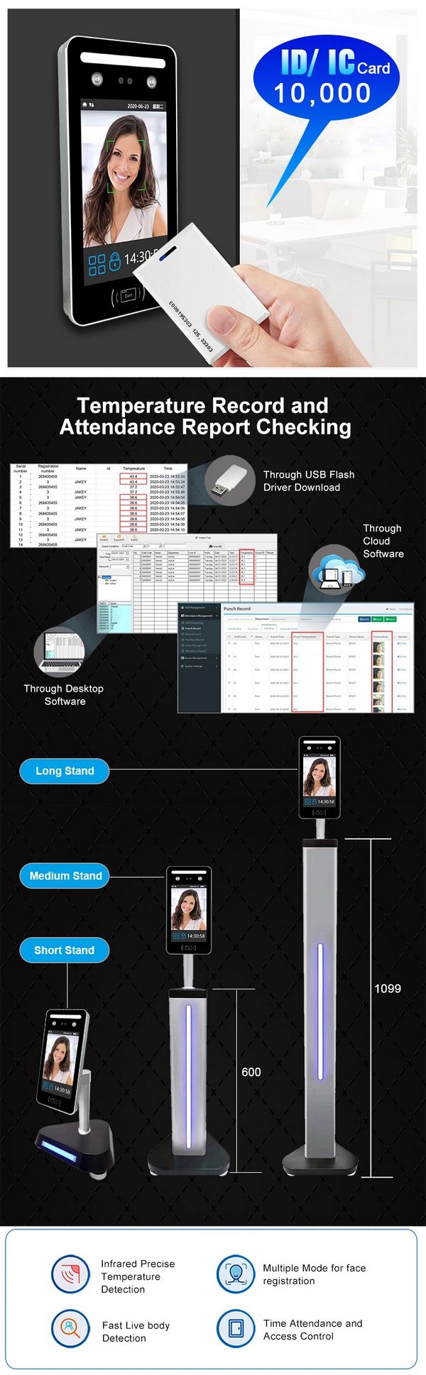 Modern Office Building Automatic Swing Barrier Turnstile Gate with Facial Recognition Attendance System – High-Speed Biometric Access Control System
