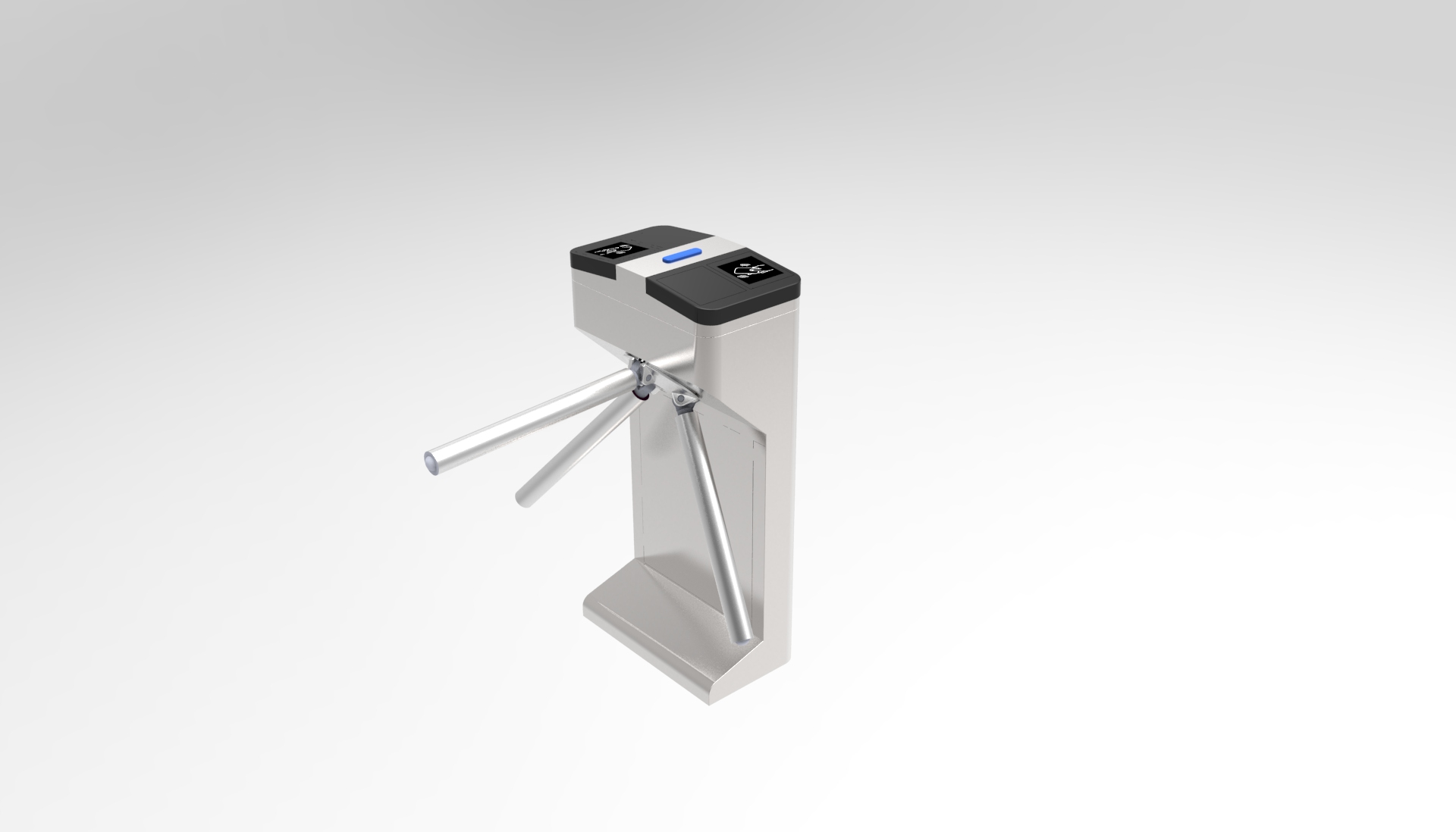 Semi-Automatic Tripod Turnstile Gate - IP44 Weatherproof Pedestrian Barrier with Integrated RFID Access Control System