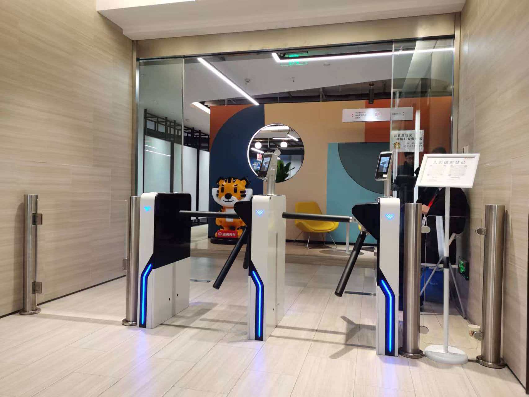 Semi-Automatic Tripod Turnstile Gate - IP44 Weatherproof Pedestrian Barrier with Integrated RFID Access Control System