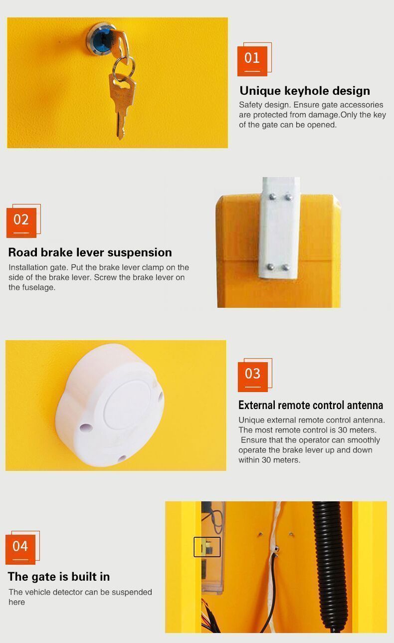 Smart Parking Automatic Boom Barrier Gate with Integrated RFID Digital Access Control System