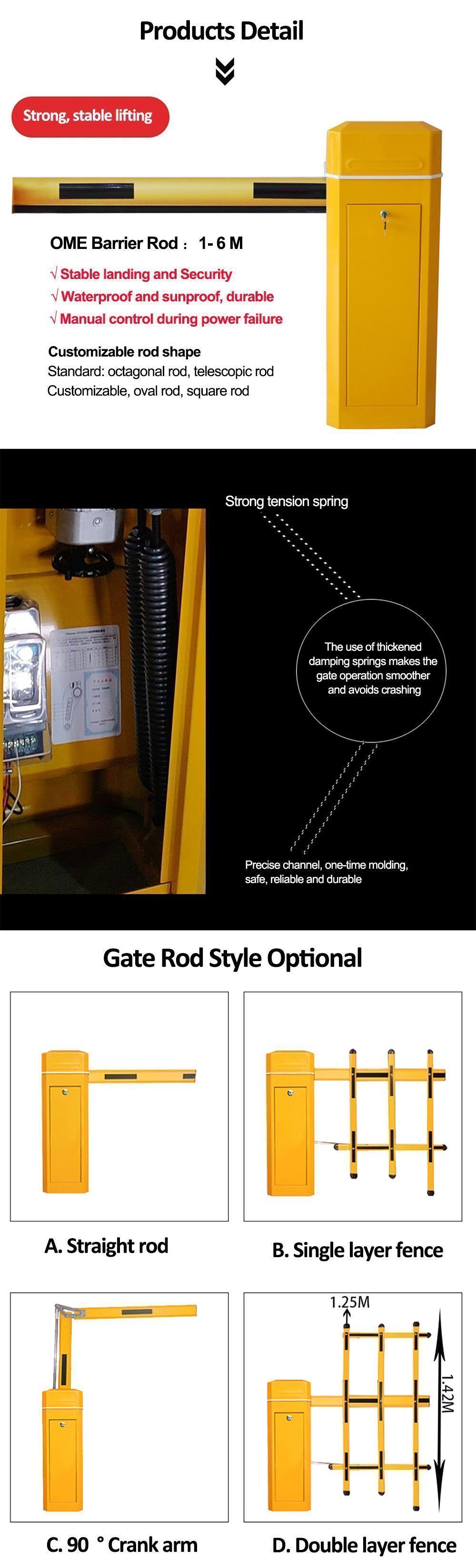 Smart Parking Automatic Boom Barrier Gate with Integrated RFID Digital Access Control System