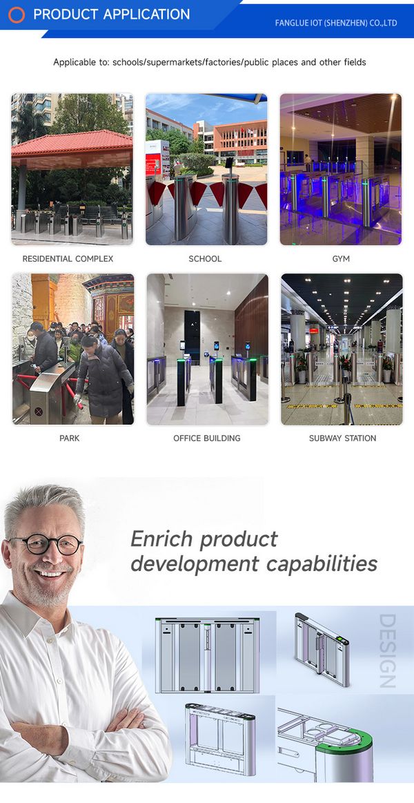 stainless-steel-optical-swing-turnstile-facial-recognition-rfid